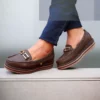 Mocasines Alejandra con hebilla para Mujer, 100% Cuero